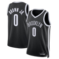 Kooe B.Nets #0 Mikel Brown Jr. Black Swingman Jerseys - Icon Edition