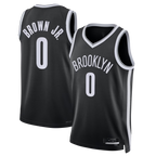 Kooe B.Nets #0 Mikel Brown Jr. Black Swingman Jerseys - Icon Edition