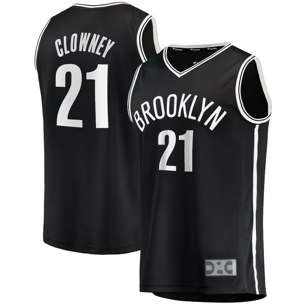 Kooe B.Nets #21 Noah Clowney Black Fast Break Replica Jerseys - Icon Edition