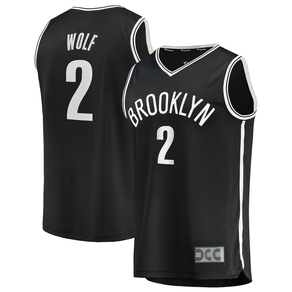 Kooe B.Nets #2 Daniel Wolf Black Fast Break Replica Jerseys - Icon Edition