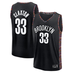 Kooe B.Nets #33 Nic Claxton Black 202526 City Edition Fast Break Jerseys