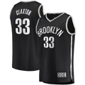 Kooe B.Nets #33 Nicolas Claxton  Black Fast Break Player Jerseys - Icon Edition