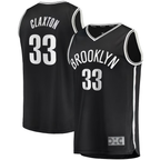 Kooe B.Nets #33 Nicolas Claxton  Black Fast Break Player Jerseys - Icon Edition