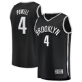 Kooe B.Nets #4 Drake Powell Black Fast Break Replica Jerseys - Icon Edition
