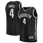 Kooe B.Nets #4 Drake Powell Black Fast Break Replica Jerseys - Icon Edition