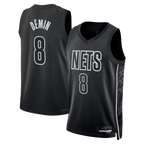 Kooe B.Nets #8 Egor D?min  Black Swingman Jerseys - Statement Edition