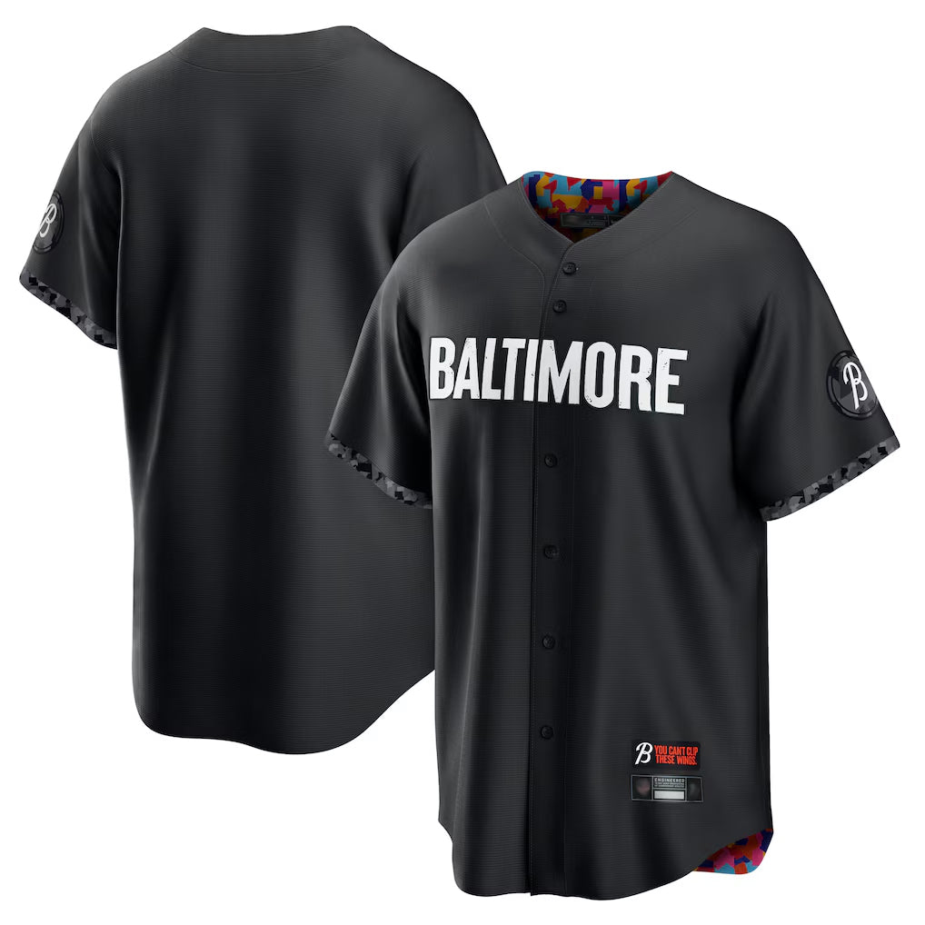 Kooe B.Orioles Black City Connect Home Game Blank Player Stitched Jerseys