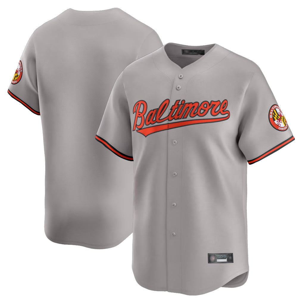 Kooe B.Orioles Gray Limited Home Game Blank Player Stitched Jerseys