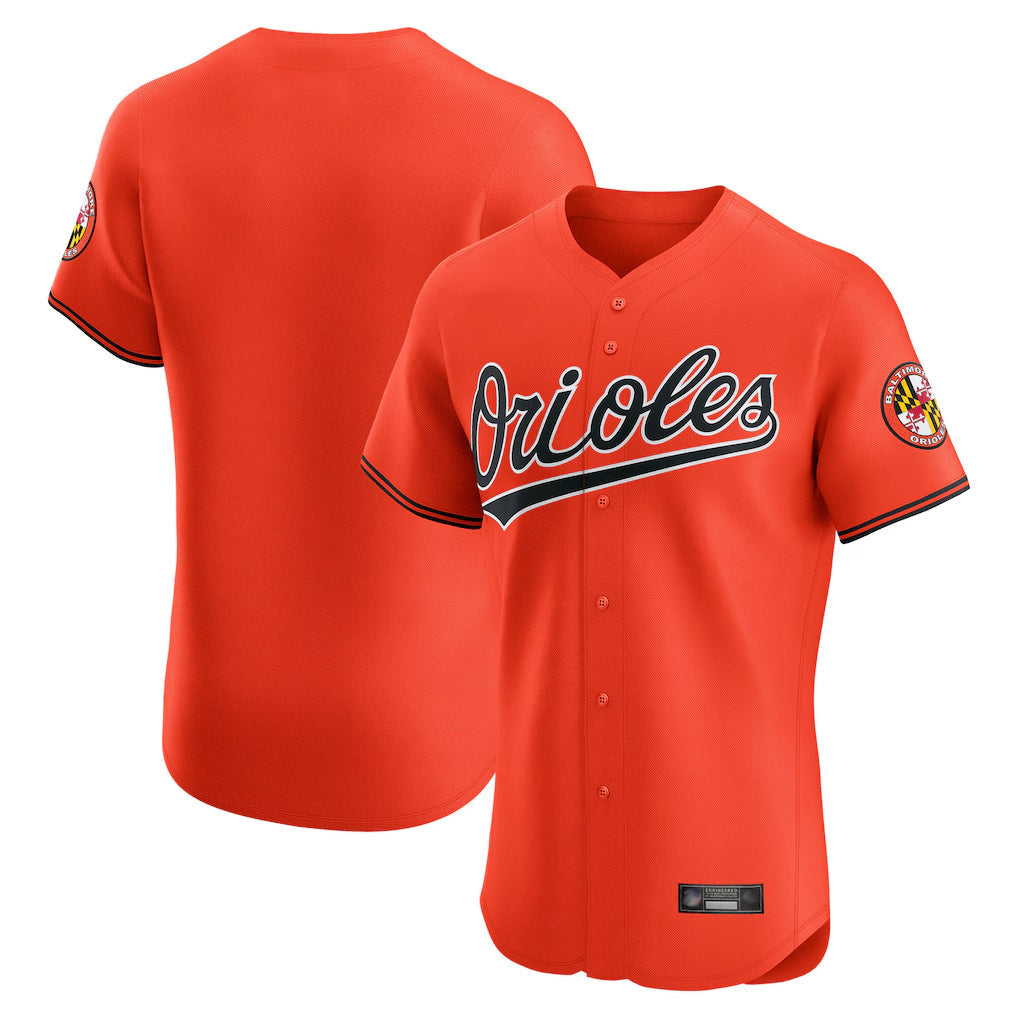Kooe B.Orioles Orange Limited Elite Home Game Blank Player Stitched Jerseys
