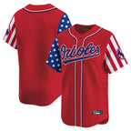 Kooe B.Orioles Red Independence Day Vapor Premier Limited Home Game Blank Player Stitched Jerseys