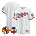 Kooe B.Orioles White 30th Anniversary of 2131 Home Game Blank Player Stitched Jerseys