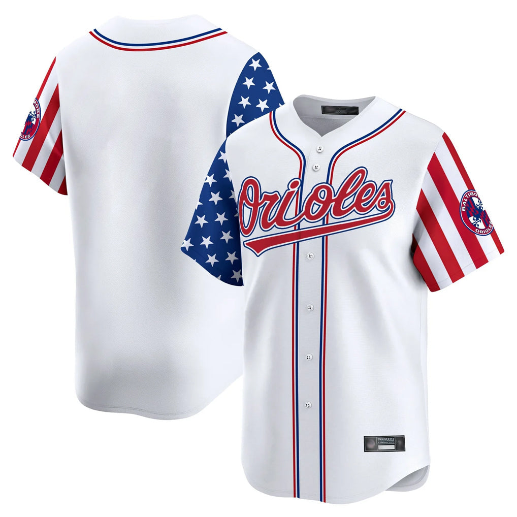 Kooe B.Orioles White Independence Day Vapor Premier Home Game Blank Player Stitched Jerseys