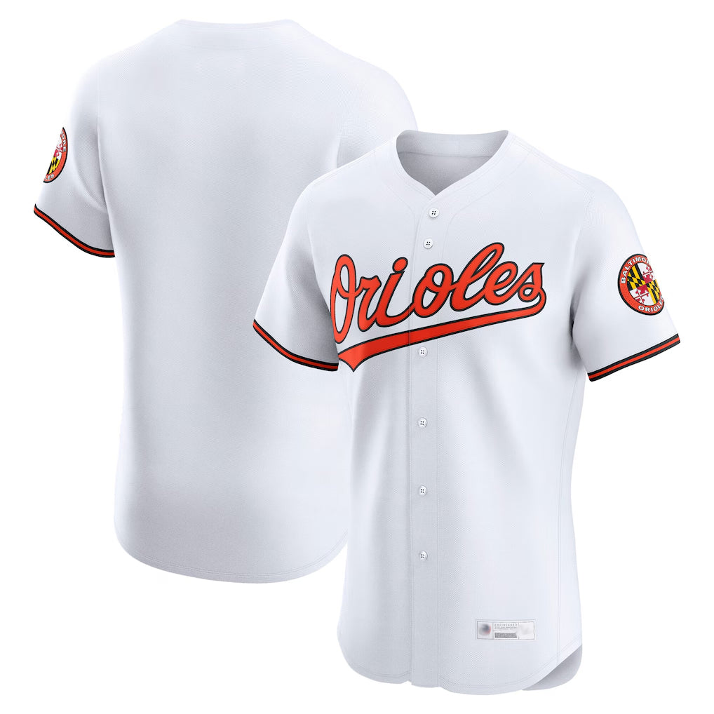 Kooe B.Orioles White Limited Elite Home Game Blank Player Stitched Jerseys