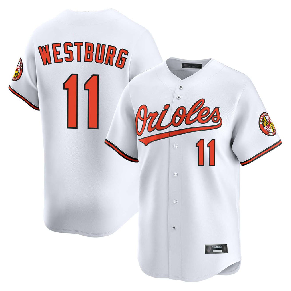 Kooe B.Orioles #11 Jordan Westburg Player White Limited Home Game Stitched Jerseys