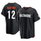 Kooe B.Orioles #12 Dylan Beavers Player Black City Connect Home Game Stitched Jerseys