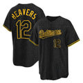 Kooe B.Orioles #12 Dylan Beavers Player Black Snake Skin City Home Game Stitched Jerseys