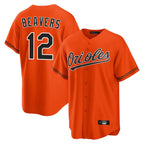 Kooe B.Orioles #12 Dylan Beavers Player Orange Home Game Stitched Jerseys