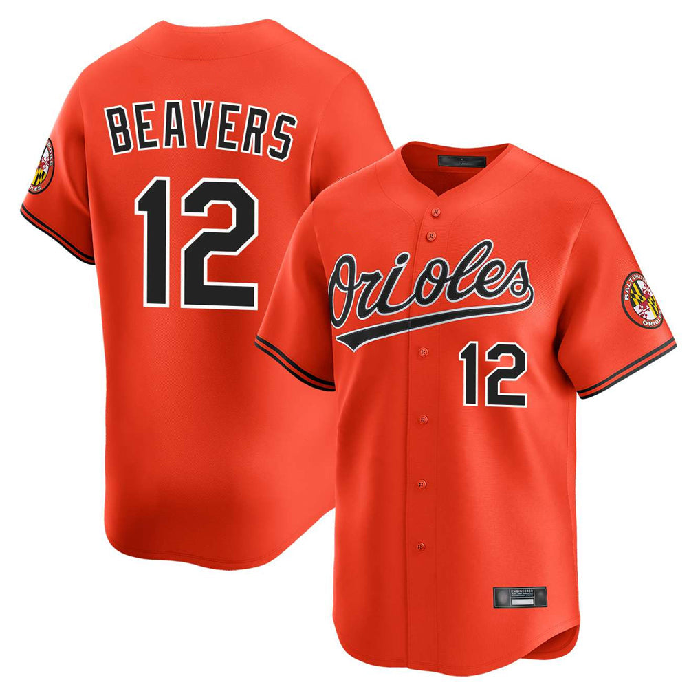 Kooe B.Orioles #12 Dylan Beavers Player Orange Limited Home Game Stitched Jerseys
