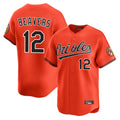 Kooe B.Orioles #12 Dylan Beavers Player Orange Limited Home Game Stitched Jerseys