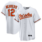 Kooe B.Orioles #12 Dylan Beavers Player White Home Game Stitched Jerseys