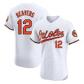 Kooe B.Orioles #12 Dylan Beavers Player White Limited Elite Home Game Stitched Jerseys