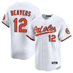 Kooe B.Orioles #12 Dylan Beavers Player White Limited Home Game Stitched Jerseys