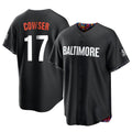 Kooe B.Orioles #17 Colton Cowser Player Black City Connect Home Game Stitched Jerseys