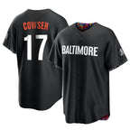 Kooe B.Orioles #17 Colton Cowser Player Black City Connect Home Game Stitched Jerseys