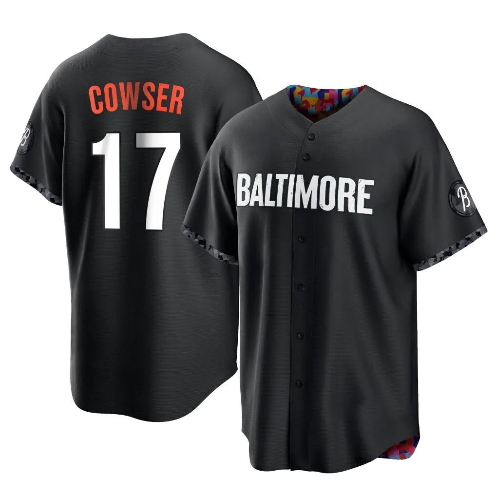 Kooe B.Orioles #17 Colton Cowser Player Black City Connect Home Game Stitched Jerseys