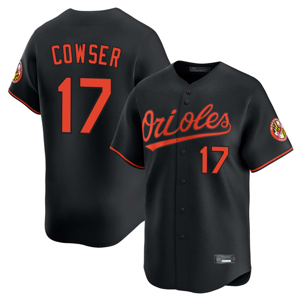 Kooe B.Orioles #17 Colton Cowser Player Black Limited Home Game Stitched Jerseys