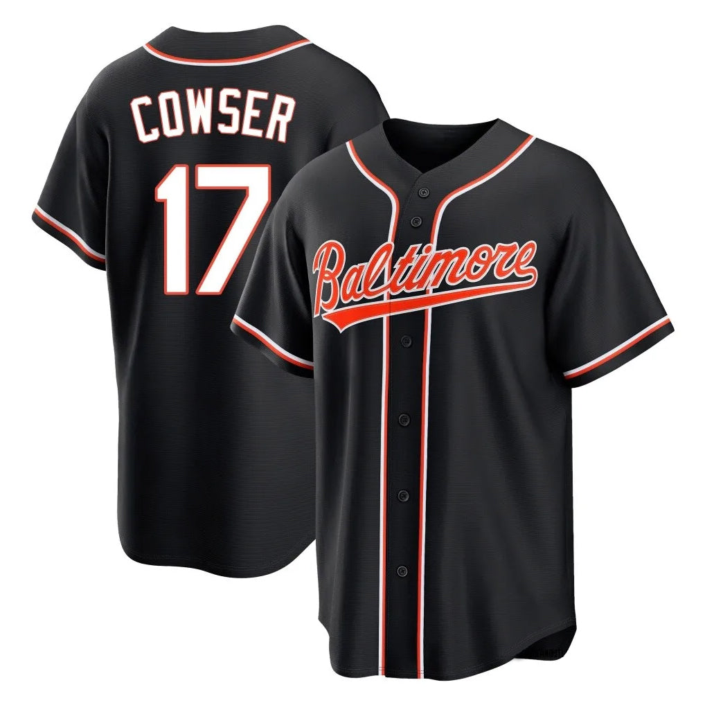 Kooe B.Orioles #17 Colton Cowser Player Black Out Home Game Stitched Jerseys