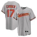 Kooe B.Orioles #17 Colton Cowser Player Gray Home Game Stitched Jerseys