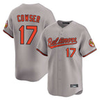Kooe B.Orioles #17 Colton Cowser Player Gray Limited Home Game Stitched Jerseys