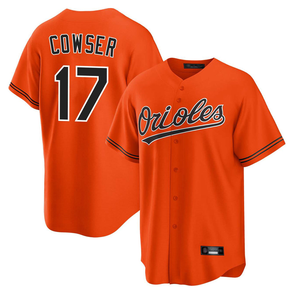 Kooe B.Orioles #17 Colton Cowser Player Orange Home Game Stitched Jerseys