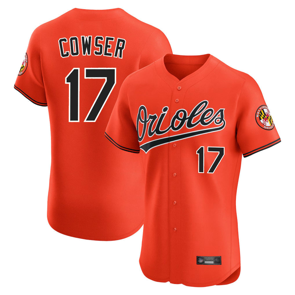 Kooe B.Orioles #17 Colton Cowser Player Orange Limited Elite Home Game Stitched Jerseys