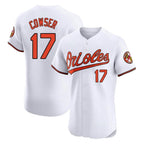 Kooe B.Orioles #17 Colton Cowser Player White Limited Elite Home Game Stitched Jerseys