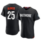 Kooe B.Orioles #25 Pete Alonso Player Black City Connect Limited Elite Home Game Stitched Jerseys
