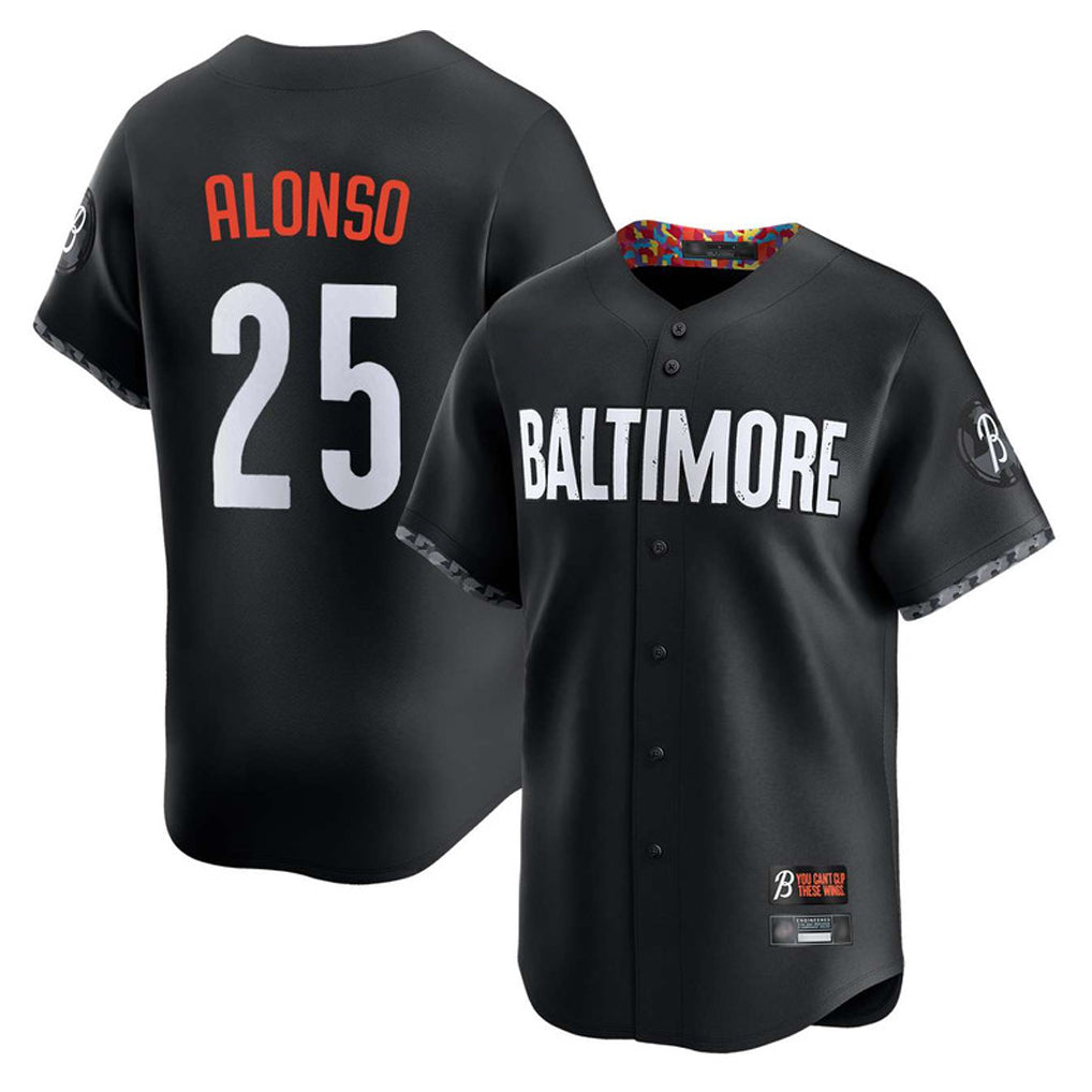 Kooe B.Orioles #25 Pete Alonso Player Black City Connect Limited Home Game Stitched Jerseys