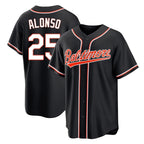 Kooe B.Orioles #25 Pete Alonso Player Black Out Home Game Stitched Jerseys