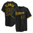 Kooe B.Orioles #25 Pete Alonso Player Black Snake Skin City Home Game Stitched Jerseys