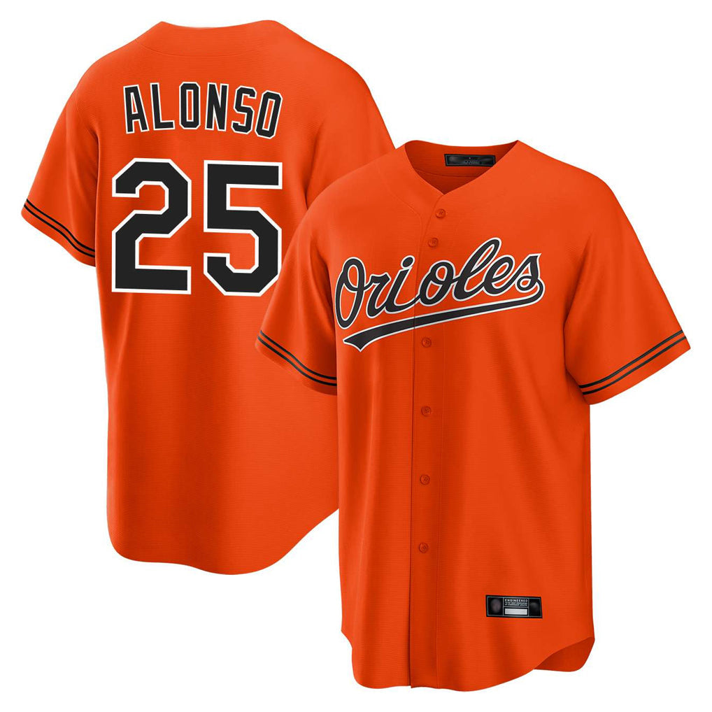 Kooe B.Orioles #25 Pete Alonso Player Orange Home Game Stitched Jerseys