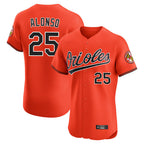 Kooe B.Orioles #25 Pete Alonso Player Orange Limited Elite Home Game Stitched Jerseys