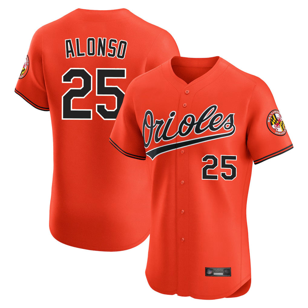Kooe B.Orioles #25 Pete Alonso Player Orange Limited Elite Home Game Stitched Jerseys