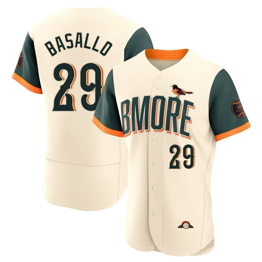 Kooe B.Orioles #29 Samuel Basallo Player Cream 2026 City Connect Limited Elite Home Game Stitched Jerseys