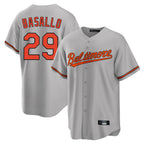 Kooe B.Orioles #29 Samuel Basallo Player Gray Home Game Stitched Jerseys