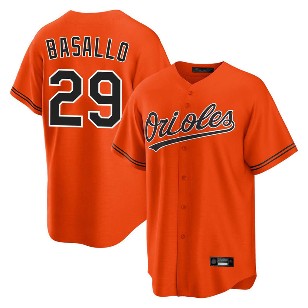 Kooe B.Orioles #29 Samuel Basallo Player Orange Home Game Stitched Jerseys