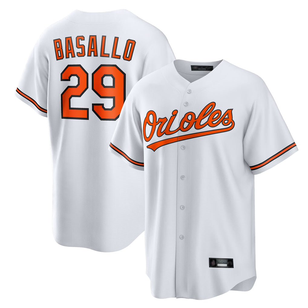 Kooe B.Orioles #29 Samuel Basallo Player White Home Game Stitched Jerseys