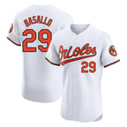 Kooe B.Orioles #29 Samuel Basallo Player White Limited Elite Home Game Stitched Jerseys