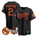 Kooe B.Orioles #2 Gunnar Henderson Player Black 30th Anniversary of 2131 Home Game Stitched Jerseys