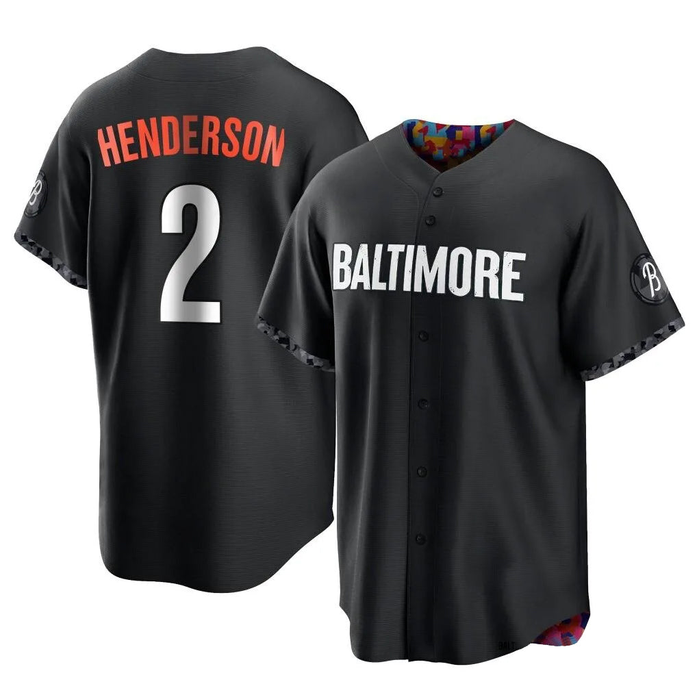 Kooe B.Orioles #2 Gunnar Henderson Player Black City Connect Home Game Stitched Jerseys